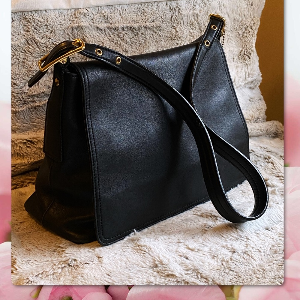 VINTAGE COACH BLACK LEGACY STUDIO FLAP BAG 9828 - Picture 9 of 17